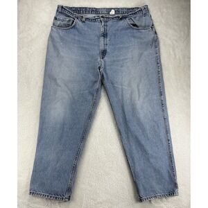 Vintage Levis 545 Jeans Mens 42x29 Loose Fit Light Wash Distressed Tag 44x30